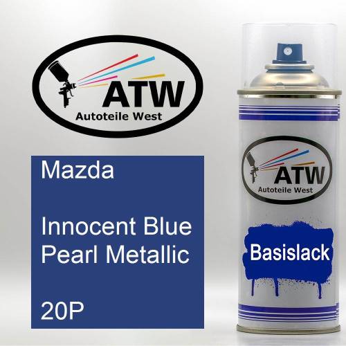 Mazda, Innocent Blue Pearl Metallic, 20P: 400ml Sprühdose, von ATW Autoteile West.
